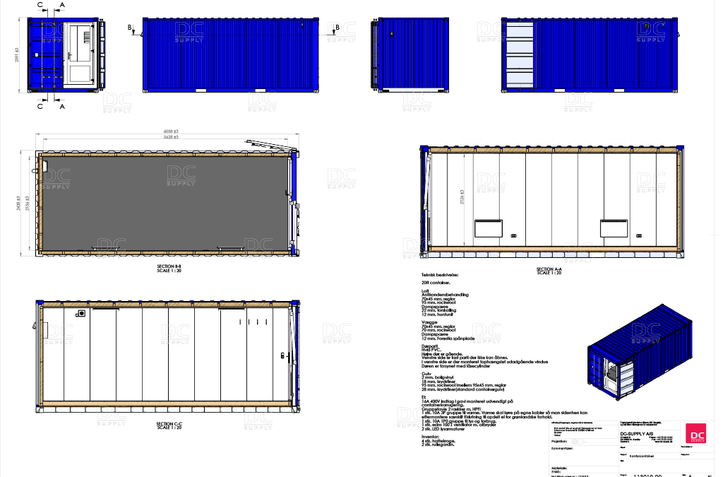 20 ft office container – CSC approved