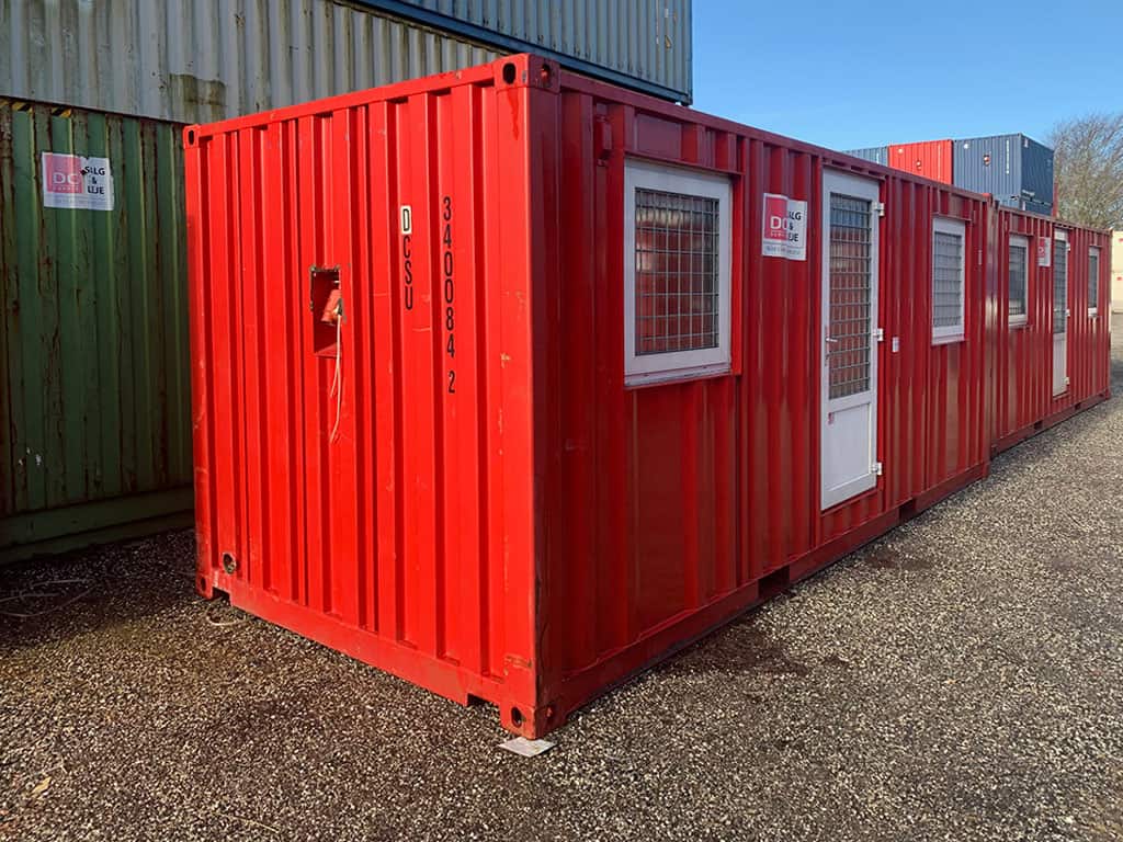 Accommodation container model 2032 w/ 2 rooms- DKK 55,000 ex. VAT